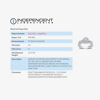 I Said Yes (H-I / I1) Womens 1 CT. T.W. Lab Grown White Diamond Sterling Silver Round Side Stone Halo Bridal Set