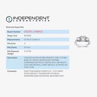 CT. T.W. Lab-Grown (G / SI1-SI2) Diamond Round 3-Stone Engagement Ring 14K Gold