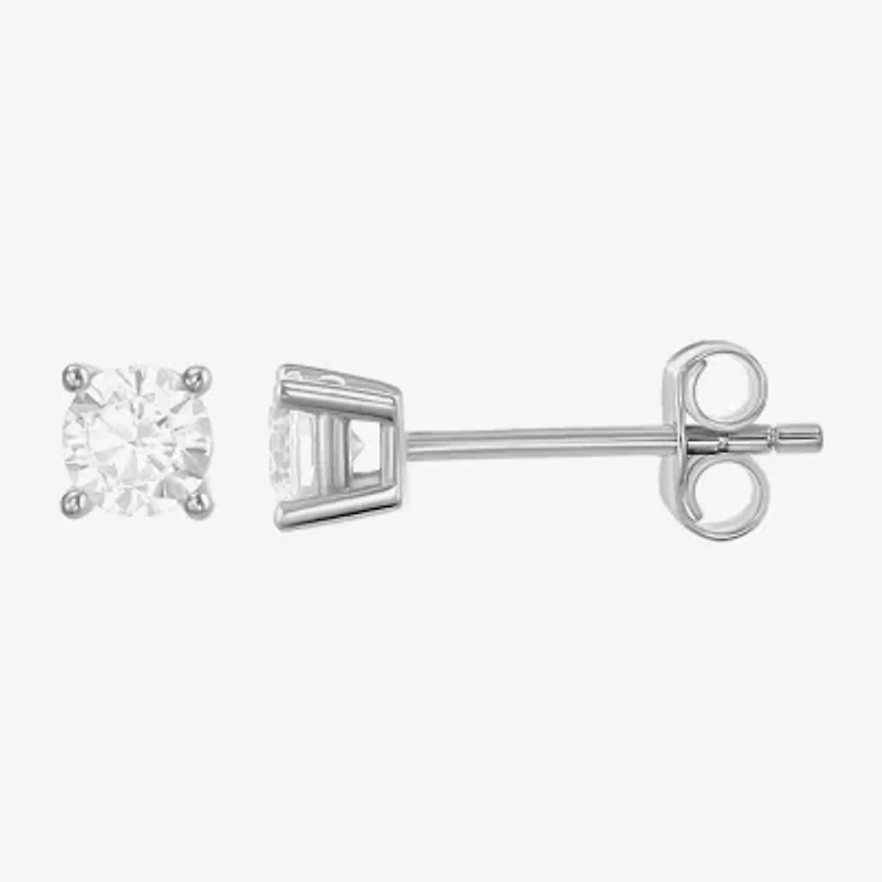 Womens Cubic Zirconia Sterling Silver Heart 3 Pair Earring Set