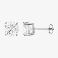 Womens Cubic Zirconia Sterling Silver Round 3 Pair Earring Set