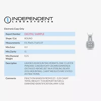(H-I / I1) Womens 1/4 CT. T.W. Lab Grown White Diamond Sterling Silver 18 Inch Pendant Necklace