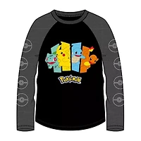 Little & Big Kid Boys Crew Neck Long Sleeve Regular Fit Pokemon Graphic T-Shirt