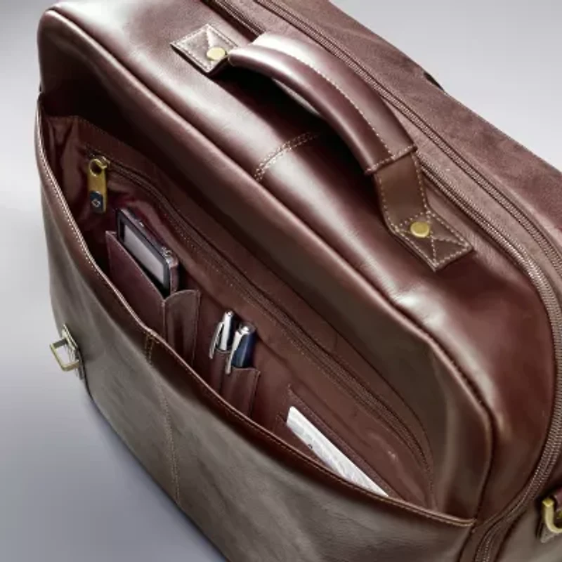 Samsonite Colombian Leather Flapover Briefcase