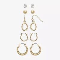 Mixit Womens Hypoallergenic 5 Pair Earring Set