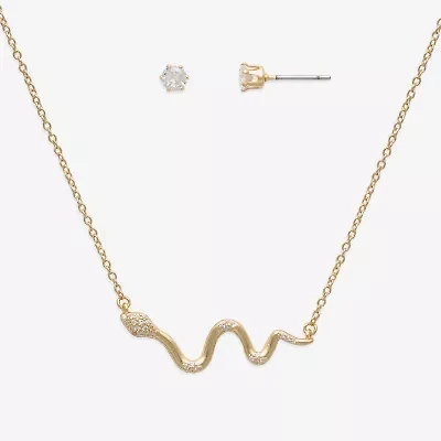 Mixit Womens Cubic Zirconia Hypoallergenic 2-pc. Jewelry Set