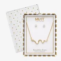 Mixit Womens Cubic Zirconia Hypoallergenic 2-pc. Jewelry Set