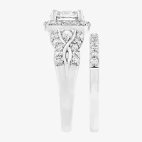 DiamonArt® Womens 2 CT. T.W. White Cubic Zirconia Sterling Silver Bridal Set