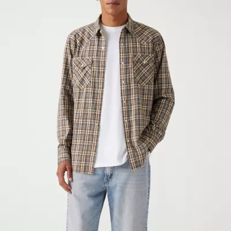 Levi's® Mens Long Sleeve Regular Fit Button-Down Shirt
