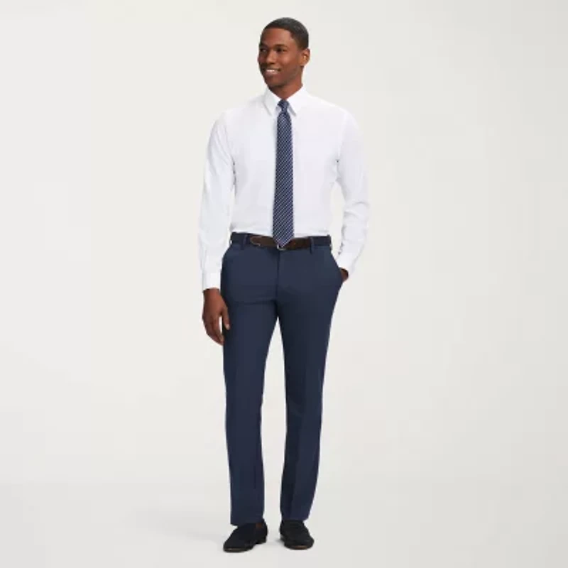 IZOD Traveler Mens Slim Fit Easy Care Wrinkle Free Long Sleeve Dress Shirt