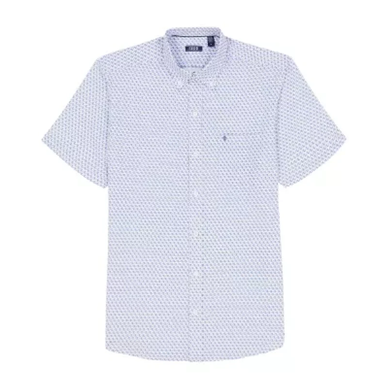 IZOD Breeze Mens Short Sleeve Athletic Fit Button-Down Shirt