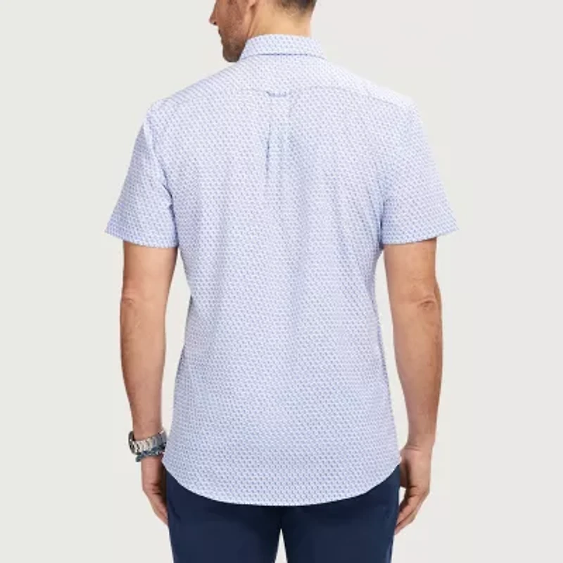 IZOD Breeze Mens Short Sleeve Athletic Fit Button-Down Shirt