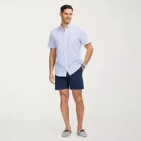 IZOD Breeze Mens Short Sleeve Athletic Fit Button-Down Shirt