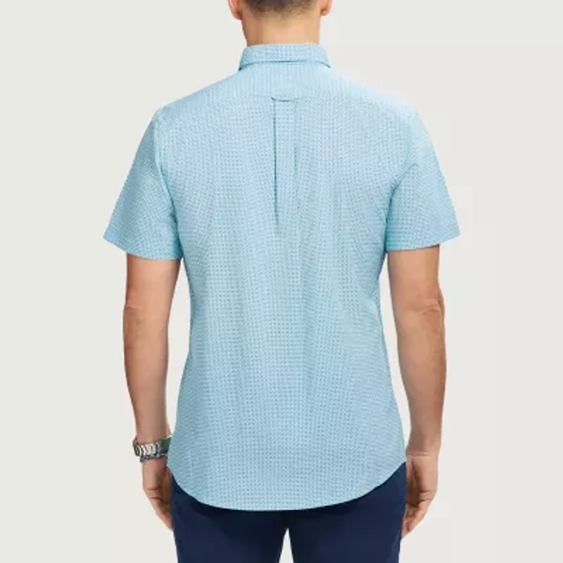 IZOD Breeze Mens Short Sleeve Athletic Fit Button-Down Shirt