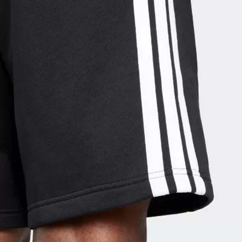 adidas Fleece Mens 9" Mid Rise Workout Shorts