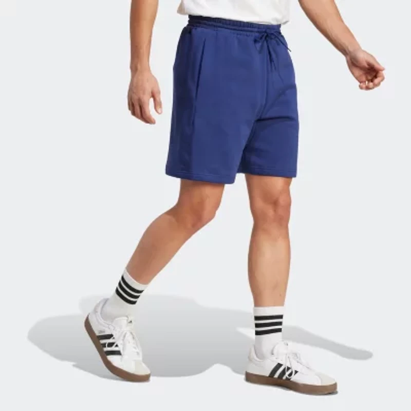 adidas Fleece Mens 7" Mid Rise Workout Shorts