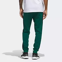 adidas 3 Stripe Mens Cuffed Mid Rise Regular Fit Fleece Active Jogger Pant
