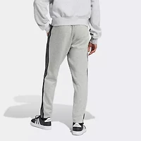 adidas 3 Stripe Mens Straight Mid Rise Regular Fit Fleece Sweatpant