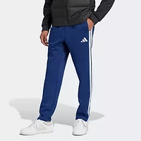 adidas 3 Stripe Mens Straight Mid Rise Regular Fit Fleece Sweatpant