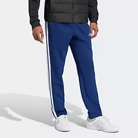 adidas 3 Stripe Mens Straight Mid Rise Regular Fit Fleece Sweatpant