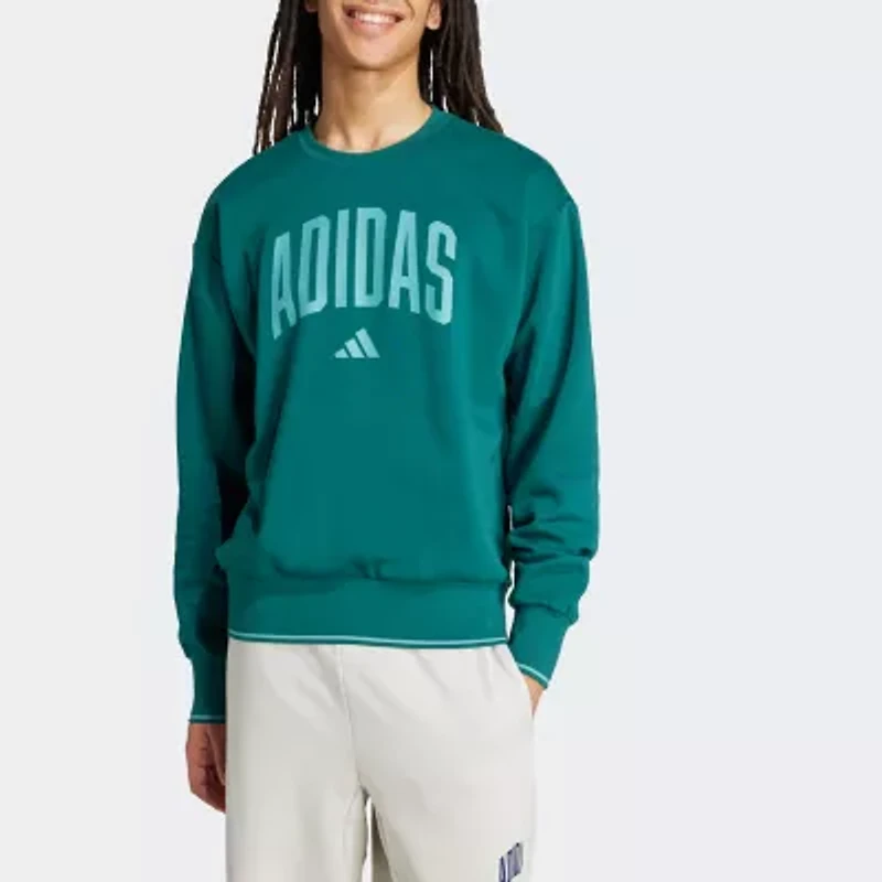 adidas Mens Crew Neck Long Sleeve Sweatshirt