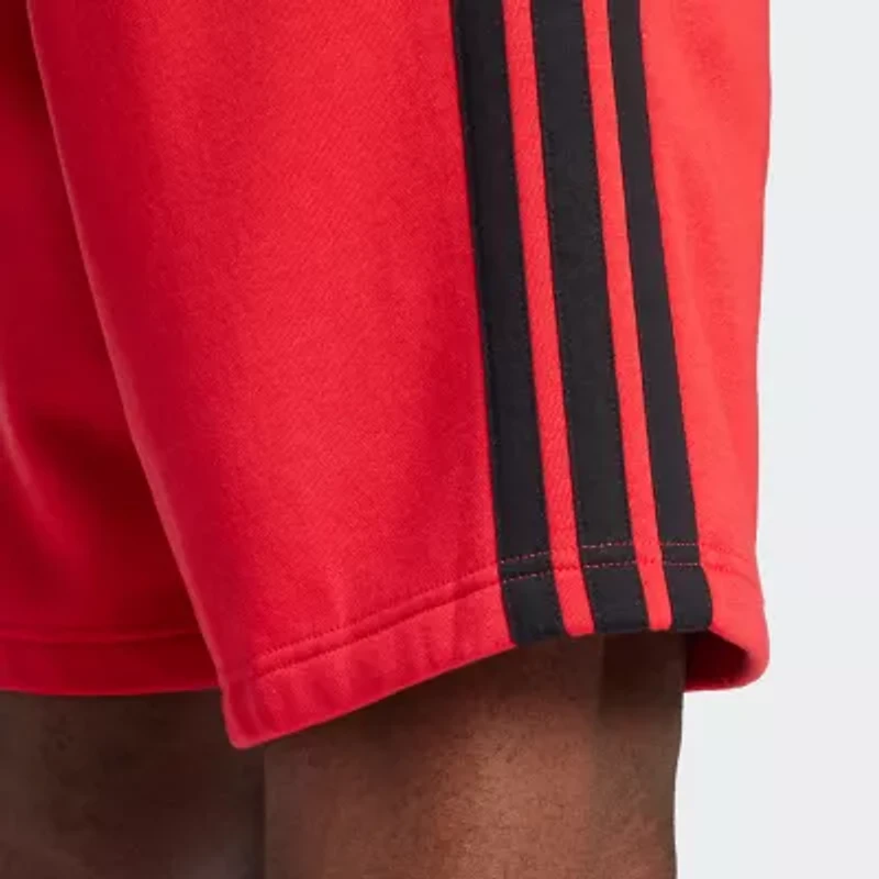 adidas Fleece Mens 9" Mid Rise Workout Shorts