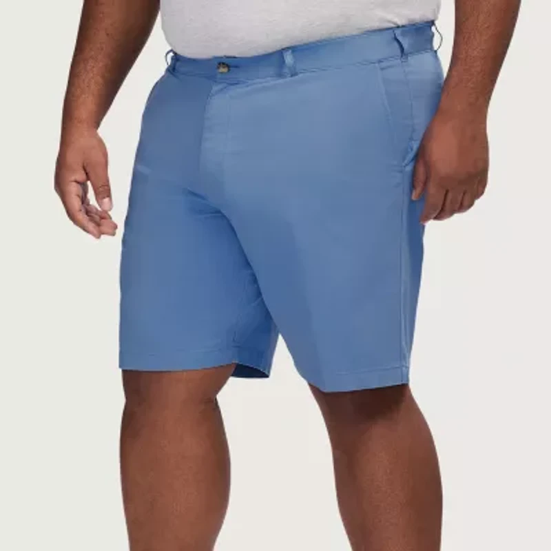 IZOD Saltwater Twill Mens 9 1/2" Big and Tall Stretch Fabric Chino Short