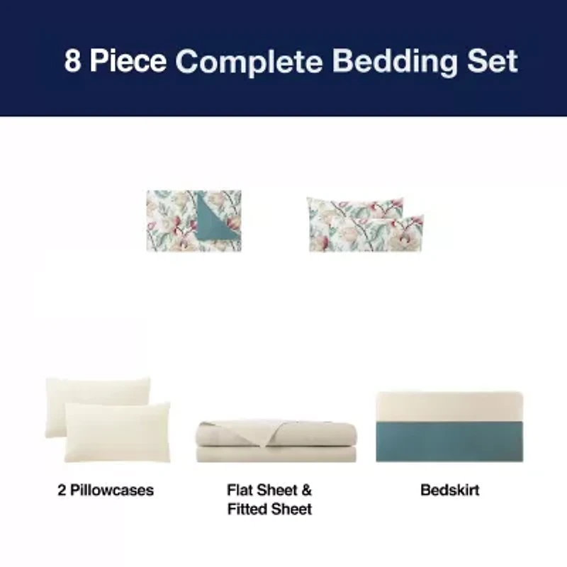 Broadhaven Warrington 8-pc. Reversible Complete Bedding Set with Sheets