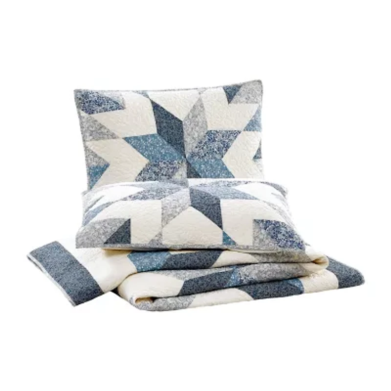 Modern Heirloom Bright Star Patchwork Quilt Set