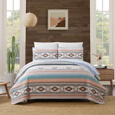 Modern Heirloom Sunset Canyon Reversible Quilt Set
