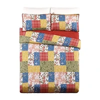 Modern Heirloom Farmhouse Florals Reversible Quilt Set