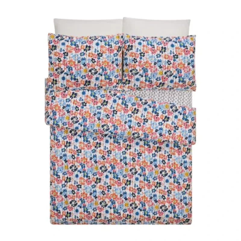 Modern Heirloom Blossom Reversible Quilt Set