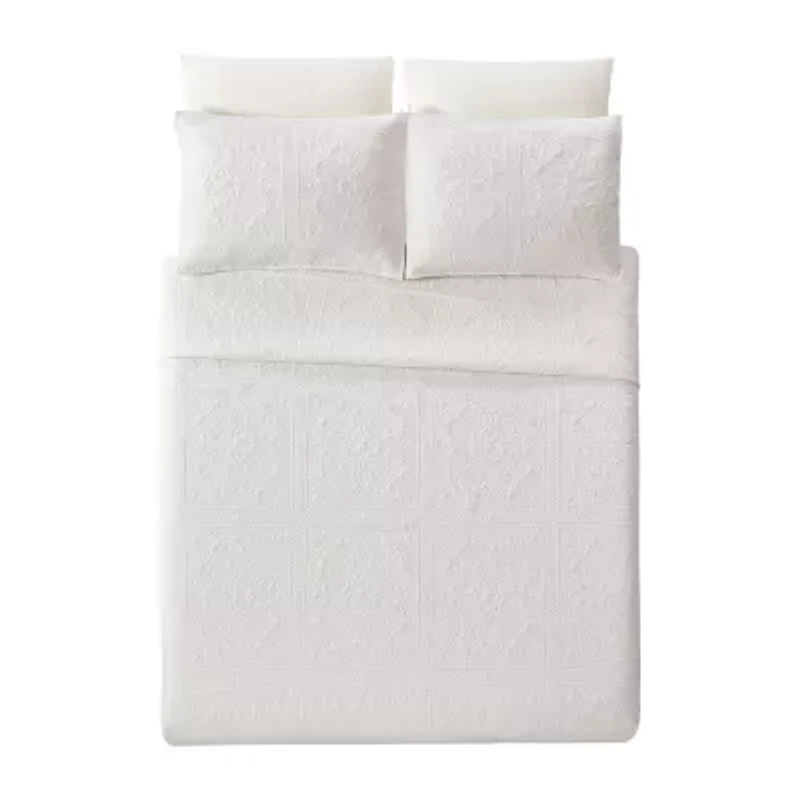 Modern Heirloom Solid Stitch 3-pc. Bedspread Set