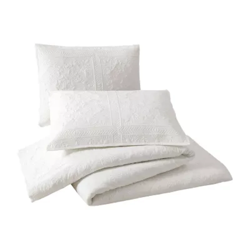 Modern Heirloom Solid Stitch 3-pc. Bedspread Set