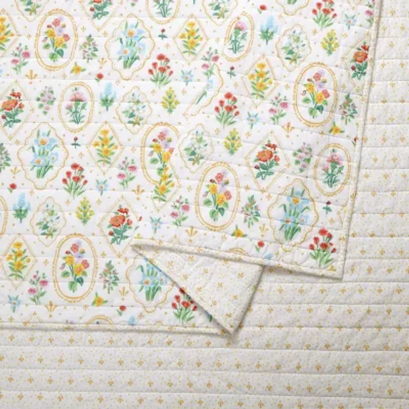 Makers Collective Floral Wallpaper Reversible Quilt Set