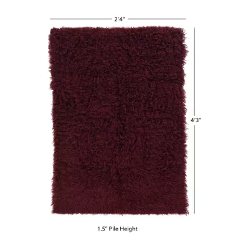 Linon Flokati Washable Indoor Rectangular Accent Rug