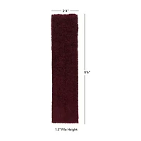 Linon Flokati Solid Woven Rectangular Runner