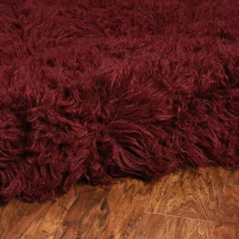 Linon Flokati Solid Woven Rectangular Runner