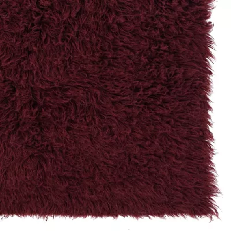 Linon Flokati Solid Woven Rectangular Runner