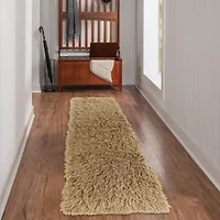 Linon Flokati Solid Woven Rectangular Runner