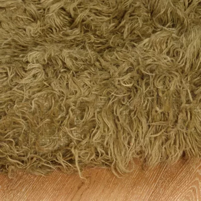 Linon Flokati Solid Woven Rectangular Runner