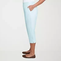 Alfred Dunner Womens Stretch Fabric Straight Capri Pant