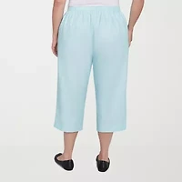 Alfred Dunner St Thomas Womens Stretch Fabric Straight Plus Capri Pant