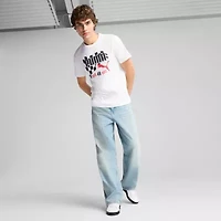 PUMA Mens Crew Neck Short Sleeve Regular Fit Graphic T-Shirt