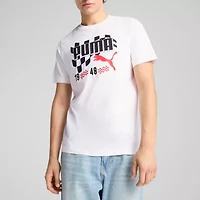 PUMA Mens Crew Neck Short Sleeve Regular Fit Graphic T-Shirt
