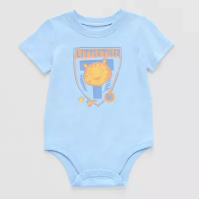 Okie Dokie Baby Boys Crew Neck Short Sleeve Bodysuit