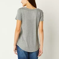 a.n.a Womens Scoop Neck Short Sleeve Tall T-Shirt