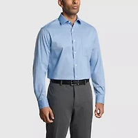 Van Heusen Everyday Defense Mens Regular Fit Stretch Fabric Wrinkle Free Long Sleeve Dress Shirt