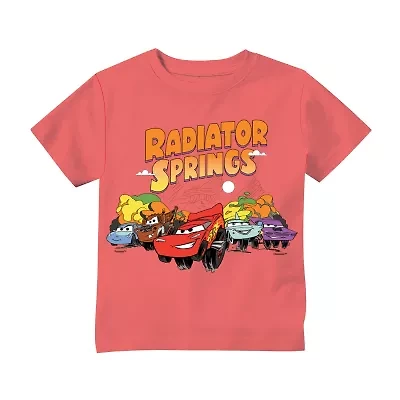 Disney Toddler Boys Crew Neck Short Sleeve Cars Graphic T-Shirt