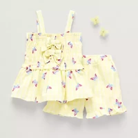 Btween Butterfly Baby Girls 2-pc. Short Set