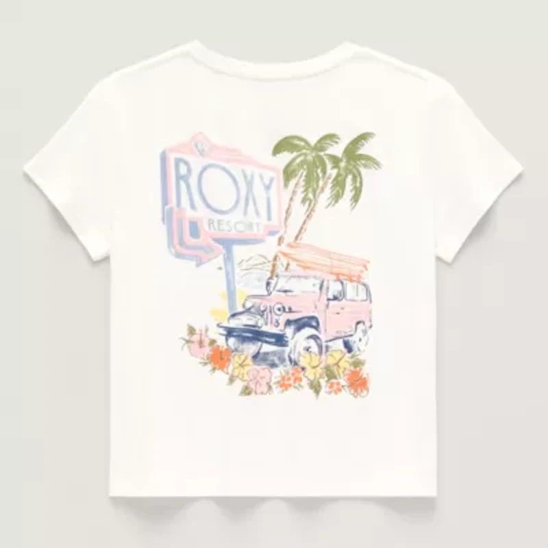 Roxy Big Kid Girls Crew Neck Short Sleeve Regular Fit Graphic T-Shirt